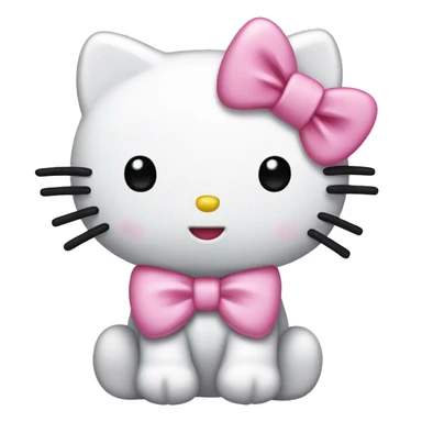hellokitty with a lightpink bow sticker