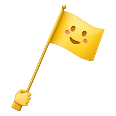 Handheld Flag yellow  sticker