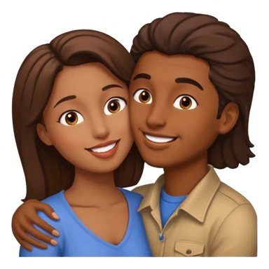 👩🏽emoji 🧑🏽 bunu öpüyor sticker