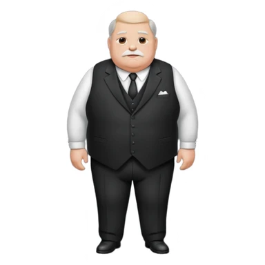 Old fat men in dress suit sticker