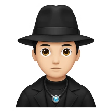 time traveler in black clothes sticker