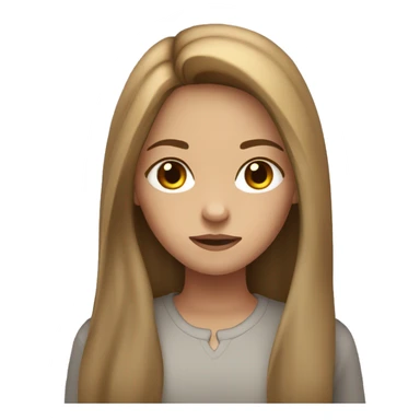 Girl with long light brown hair, gray eyes, and a scar on one of her eyes. sticker