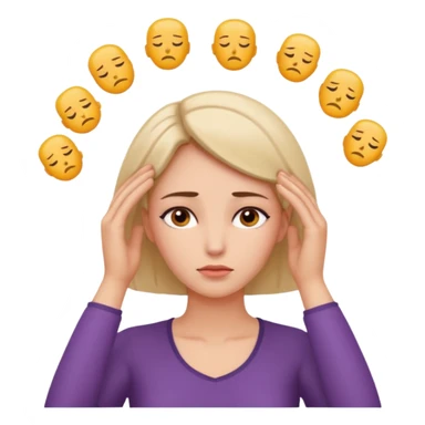 decision gesture women hands on head sticker