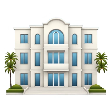 white 3 floor modern luxurious villa sticker