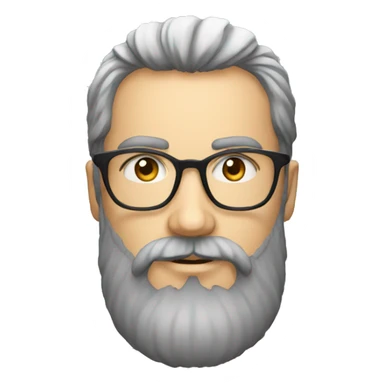 Majestic french bearded person with glasses sticker