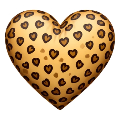 Realistic Leopard print heart sticker