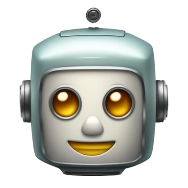 retro robot smiling sticker