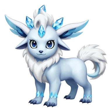 Shiny Absol-Aurorus-Fakémon-hybrid-creature (full body)  sticker