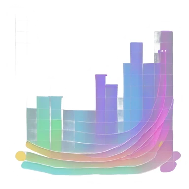 vaporware color trending up chart up and to the right sticker