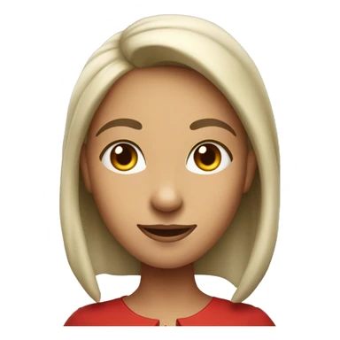 A woman elf with long pointed ears in a red shirt  sticker