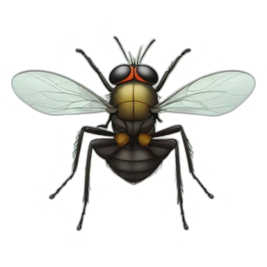 Angry housefly sticker