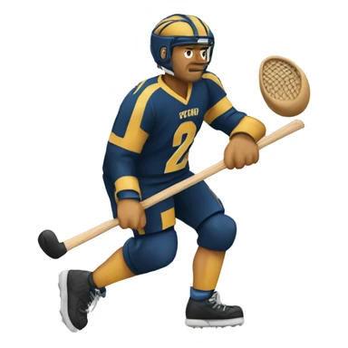 a man playing lacrose sticker