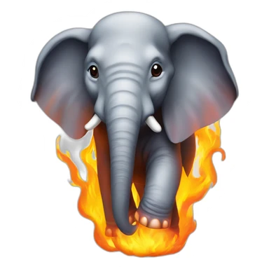 php elephant programming language logo on fire sticker