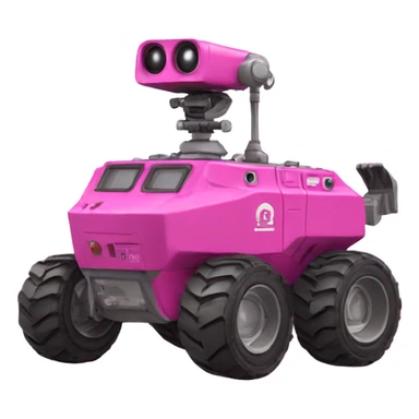 moon rover in strong pink color sticker