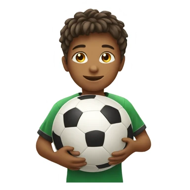 kid with a soccer ball sticker