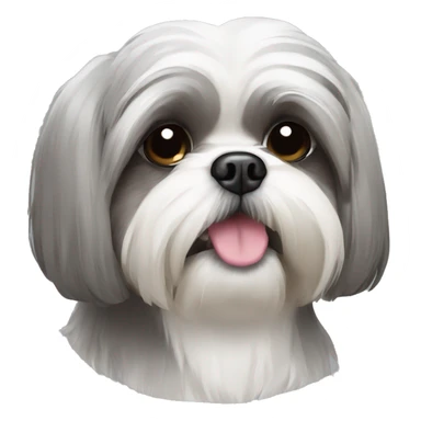 Grey shih tzu sticker