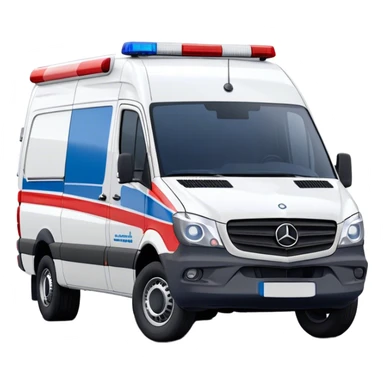 Ambulance - Mercedes-Benz Sprinter (Model Year: 2018) (Iconic Colour: White with red and blue markings) sticker