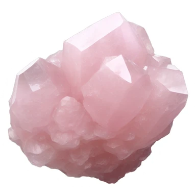 Rose quartz crystal cluster  sticker