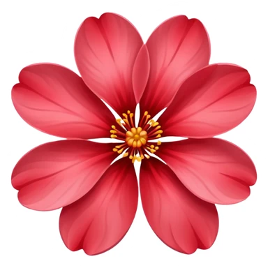 red sakura flower sticker