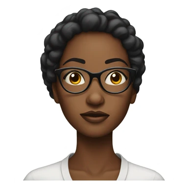 Beautiful black woman with glasses rolling her eyes  sticker