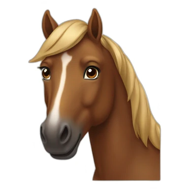 Brown horse From the front sticker