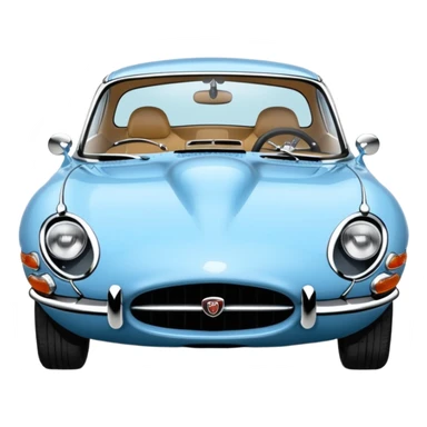 1970 e type jaguar 2+2 light blue  sticker