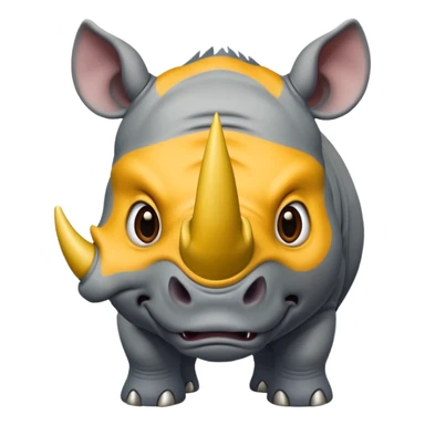 angry rhinoceros sticker
