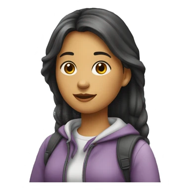 une jeune fille etudiante sticker