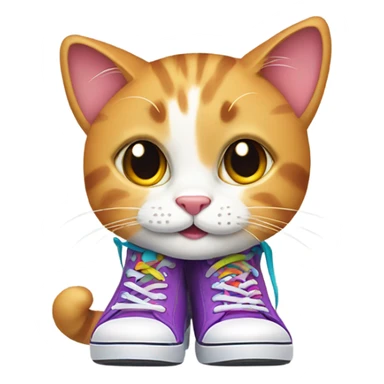 cat with shoes sticker