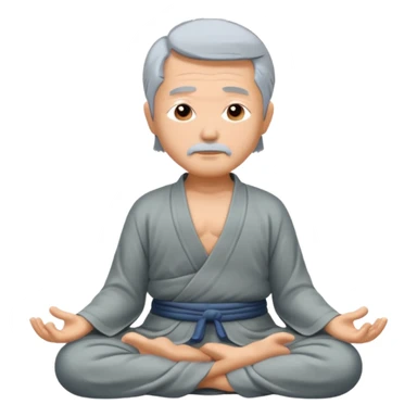Chinese old master is meditation  sticker