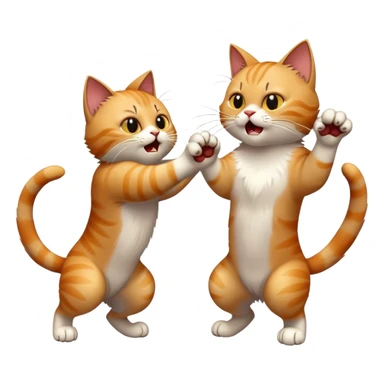 Two cats fighting sticker