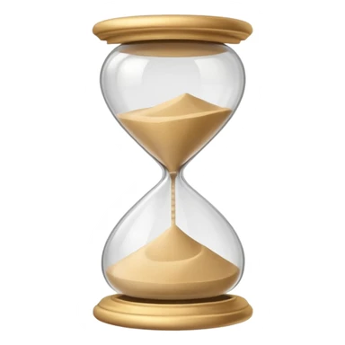 simple minimalist sand-clock only the glass and the sand sticker