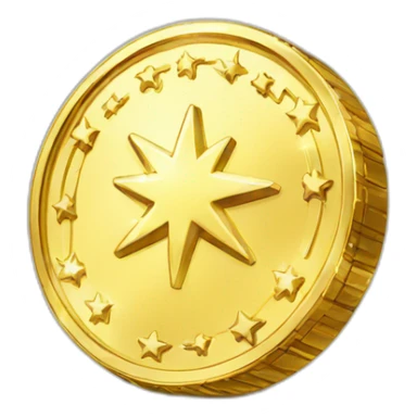 Shiny Golden Coin Sparkling sticker