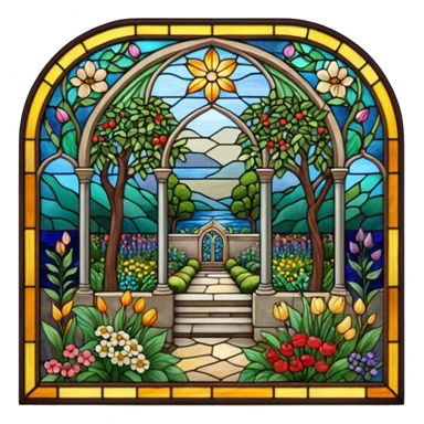 Stained glass window sticker