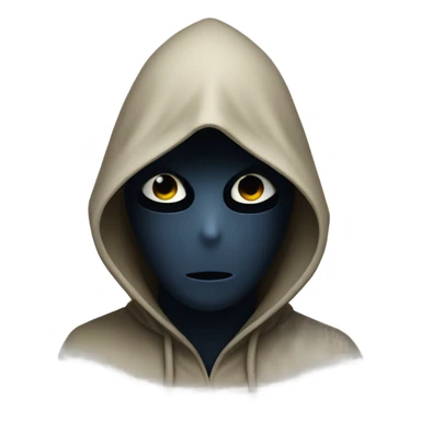 mysterious hooded figure portrait sticker