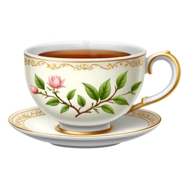 teacup with tea and steam sticker