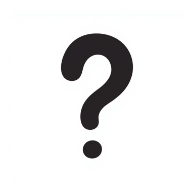 hand-drawn sketchy question mark with artistic flair sticker