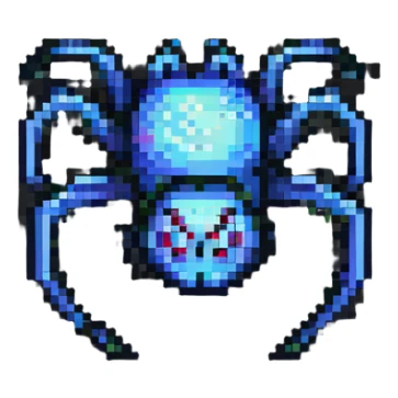 cute pixel art spider sticker