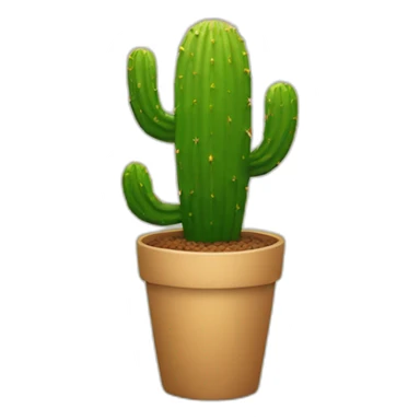 a cup shaped like a cactus sticker