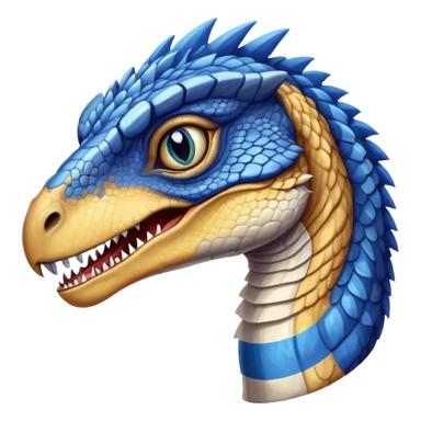 Velociraptor with a blue stripe sticker