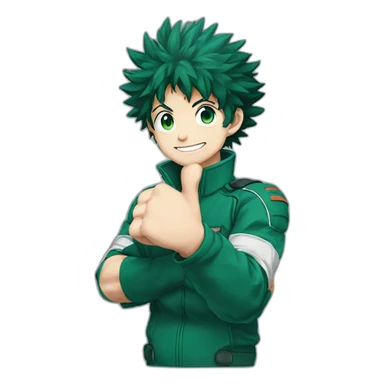 Izuku midoriya giving a thumbs up sticker