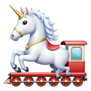 A unicorn on a train sticker