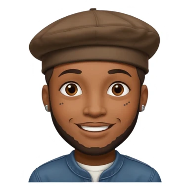 black man with tattooed faces wearing berets sticker