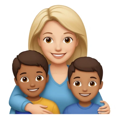 mom and kids sticker