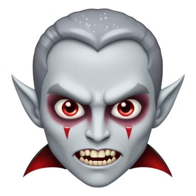 glitter gray dent vampire  sticker