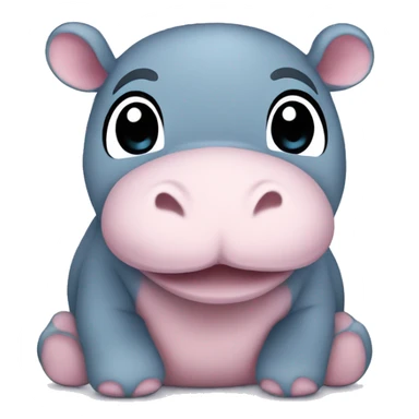baby hippo plush sticker