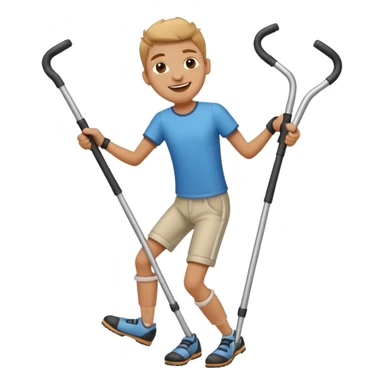 dancing with crutches sticker