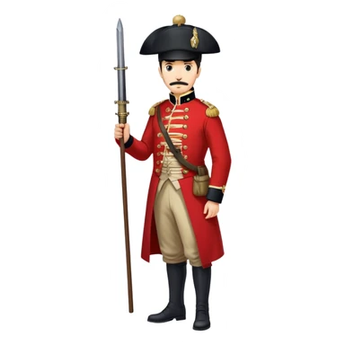 British soldier 19 century opium war sticker