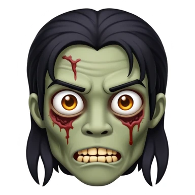 Zumbi cabelo longo sticker