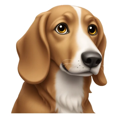 Perro salchicha peludo sticker